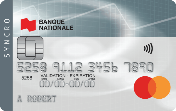 Image d’une carte de crédit Mastercard Syncro